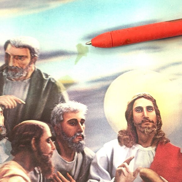 Lenticular 3D Jesus Last Supper Apostles Religious Print Vintage Vtg - Picture 9 of 9